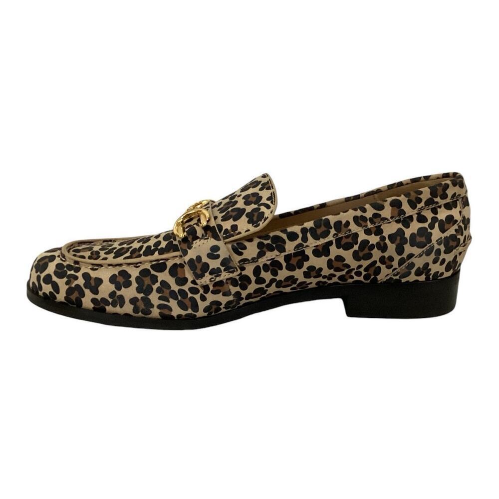 Stuart‎ Weitzman Owen Buckle Loafer In Spotted Cheetah Suede Golden Beige 7.5 - Picture 10 of 15